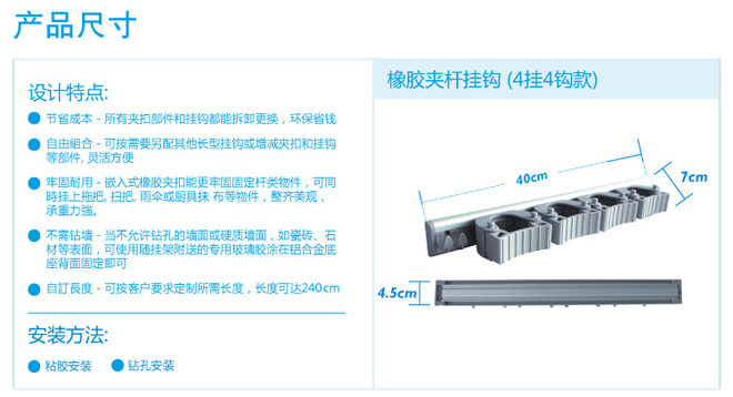 一款由您自主設(shè)計(jì)組合的工具掛架 - 施達(dá)新一代橡膠夾桿掛架